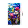 BL157 Adesivo de Vidro Florido Colorido Transfronteiriço Filme Eletrostático de Vidro de Janela de PVC Sem Adesivo Adesivo Decorativo de Vidro