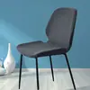 Funda elástica curvada para silla de comedor color liso para el hogar forma irregular universal para hotel restaurante funda de silla totalmente cerrada funda de silla a prueba de polvo resistente al desgaste