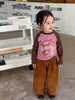 Ropa para niños Weimu, nuevo conjunto de otoño para niñas, ropa de otoño infantil de dibujos animados, camiseta de manga larga, pantalones de pierna ancha, ropa para bebé niña Clase A