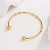 Pulseira Anel Cor Dourada Luxo Leve Nicho Feminino Sensação de Alto Padrão Delicado Aço Titânio Sem Desbotamento Banhado a Ouro Feminino Outono Frio e Inverno
