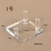 Base Transparente Acrílica Cuadrada Piedra Cruda Cristal Mineral de Mena Espécimen Piedra de Jade Piedra Rara Base Exhibidor de Joyería Gema Estante