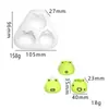 Sapo Fofo Granulado Desenho Animado Molde de Apertar Flocos de Neve Sacola de Lanche Crocante Molde de Silicone Artesanal DIY
