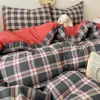Conjunto de Roupa de Cama de Algodão Grau A para Mãe e Bebê Conjunto de Quatro Peças Lençol de Cama 100% Algodão Capa de Edredom Fronha Saia de Cama Conjunto de Três Peças para Dormitório Estudantil 4