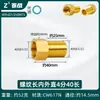 Conector Roscado Reto de Latão Espessado com Rosca Interna e Externa de 1,0 polegada para 1/2 polegada e 3/4 polegada Adaptador Redutor de Diâmetro Igual e Diâmetro Diferente Conexões para Tubos de Água