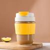 Copo de Vidro Duplo para Beber, Caneca de Café, Portátil, Bonito, Prático, Térmico, Copo de Água de Cristal de Leite, Copo com Canudo para Bebidas Sucos Tendência