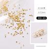 Arte de Unhas Ultra-Fina Liga Metálica Estrela do Mar e Lua Círculo Vazado Adesivos de Unha Decorações de Rebite Dourado Galvanizado Mini