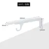 Suporte Triangular Reforçado 4.0 de Alta Resistência com Gancho para Varão de Roupa, Guarda-Roupa e Armário