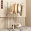 Perchero de Pie para Dormitorio, Perchero Simple, Colgador de Ropa, Estante de Almacenamiento Interior, Barra para Secar Ropa