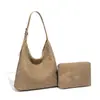 Bolso Hobo Tejido Hecho a Mano con Diseño Original, Bolso de Hombro de Gamuza Mate, Bolso de Hombro de Alta Gama para el Trabajo, Bolso Tote Madre e Hija