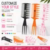 Peine Tres en Uno Transfronterizo de Amazon Pp Cabeza de Aceite Peine de Espina de Pescado de Tres Púas Salón de Peluquería Especial Peine para el Cabello No Daña el Cabello y Protege el Cabello