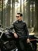 Tendencia chaqueta de cuero para hombre otoño e invierno 2026 nueva chaqueta casual coreana para hombre corte slim con cuello alto chaqueta casual de alta gama para hombre