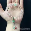 Pulsera de Calabaza de Ágata Roja con Pequeños Dijes de Suerte, Estilo de Moda, Regalo de Cumpleaños, Venta al por Mayor para Transmisiones en Vivo, Regalo de Cumpleaños para Niñas