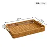 Cesta de Mimbre Sintético para Pan Estilo Japonés Bandeja de Frutas Almacenamiento en Casa Cesta de Pan Exhibición en Sala de Estar Cesta de Almacenamiento Tejida Cesta de Picnic