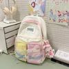 Temporada de Regreso a Clases 2025 Mochila Escolar para Estudiante de Secundaria Mochila Femenina de Verano para Chica Fresca Estilo Universitario Color de Contraste Mochila de Campus