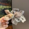 Pinza para el Cabello de Oso de Caricatura Dulce Estilo Coreano Dongdaemun con Lazo y Perla, Pasador de Moda y Elegante para la Parte Posterior de la Cabeza