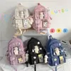 Mochila de Estilo Universitario Nuevo de Comercio Exterior para Mujer Estilo Coreano Bolsa para Estudiante Bolsa para Estudiante de Primaria y Secundaria Tela de Nylon Mochila de Gran Capacidad