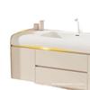 2025 nuevo mueble de baño sensación piel crema lavabo integrado lavabo lavabo combinación mueble de baño lavabo inodoro