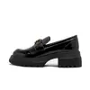 Mocasines de Piel Genuina con Suela Gruesa para Mujer, Altura de Tacón de 6 cm, Zapatos Pequeños de Piel, Zapatos Casuales de 4.5 cm, Estilo Británico, Nuevo Modelo Primavera y Otoño 2026