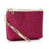 Bolsa de mão rosa vibrante europeia e americana bolsa de lona rosa dourado bolsa de cosméticos verde fabricante de origem Mingtai
