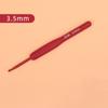 Kit de ferramentas de crochê com cabo macio vermelho para mão DIY iniciante tricô crochê material para suéter de lã saco de agulha de gancho