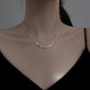 Collar Cadena Clavícula Estilo Coreano Lujo Ligero Diseño Nicho Sentido de Alta Gama Estilo Minimalista Óvalo Donut Mujeres ins Simple