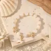 Conjunto de Joias que Mudam de Cor com Luz Solar UV para Mulheres, Design Estilo Ins, Efeito Olho de Gato Iridescente, Colar com Contas, Pulseira, Brincos, Moderno