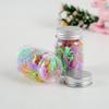 Nova caixa de conjunto de elásticos de borracha descartáveis de cores mistas alta elasticidade para cabelo de estudante suprimento de comércio exterior corda de cabelo para menina