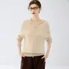 Novo suéter feminino de cashmere puro para outono e inverno, moletom com trança, cardigã, pronto para usar, agasalho quente, malha da moda