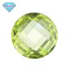 Huagang Gem Fruit Verde Redondo Duplo Tartaruga Face Zircon Pedra Nua Lattice Face Sintético Cubic Zirconia Atacado