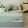 Outono e Inverno Espessado Quente Super Macio Leite Fleece Lençol de Elástico Conjunto de Três Peças Estilo Fresco Bordado Antiestático Cor Sólida Peça Única Lençol de Elástico