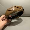 Diadema Torcida Tejida de Cuero Francés Techo Diseño Ligero de Lujo Retro Diadema Simple
