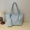 Bolsa Tote Estampada de Estrelas Grande Capacidade Feminina Nova Primavera/Verão Versátil Bolsa de Mão 2026 Fashionável Popular Ombro Único Axila