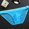 Calzoncillos de Malla Transparente para Hombre Finos Transpirables con Bolsa Rayas Ropa Interior Verano Modernos para Hombres Jóvenes