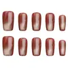 Espinheiro Candied Olho de Gato Textura de Alta Qualidade Estilo Elegante Feminino Estilo Irmã Real Iluminador Arte de Unha Curta 30-t Unhas Postiças