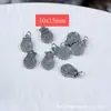 Colgante de Flor de Loto de Plata Sanqi de Plata Vieja de Shanxi Pequeñas Flores Accesorios Componentes para Manualidades y Joyería DIY