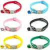 Anel de Pescoço Branco Rachado para Cachorro 1cm Pingente de Gato Acessórios Coleira de Tração para Animal de Estimação com Sino Suprimentos para Animais Pequenos