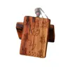 Madera Fulminada con Patrones de Trueno, Nubes Propicias, Talismán de Micro-Ritual Púrpura, Colgante de Doble Cara Talismán de los Cinco Truenos, Herramienta Ritual Taoísta de Madera de Durazno Fulminada al por Mayor