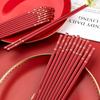 Palillos nuevos Yousheng Meidi doble Shihui, palillos domésticos, palillos de aleación de alta apariencia para la familia con regalo de mano, transmisión en vivo