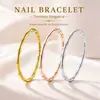 Pulseira popular de bambu transfronteiriça, elegante e de alta qualidade, estilo de nicho, luxo leve, estilo para o dia a dia, acessório de mão simples atacado
