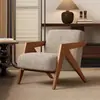 Lã de Cordeiro Cadeira Casual Encosto Confortável Cadeira Charlie Sala de Estar Hotel Pousada Estilo Nórdico Cadeira de Sofá Individual Cânhamo