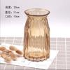 Jarrón de Vidrio Transparente Rayas Verticales Simples Flores Hidropónicas Flor Seca Flor Flor Aparato Hogar Grande Sala de Estar Adornos Decorativos