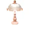 Luminária de Mesa Cogumelo Rosa Romântica Estilo Francês, Luminária de Cabeceira de Quarto Ondulada de Luxo Leve, Luz Noturna Decorativa Estilo Ins
