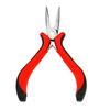 Pinzas para el cabello de acero inoxidable de níquel y hierro para la industria de la peluquería pinzas para el cabello pinzas para el cabello de silicona pinzas con dientes codo negro y rojo