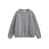 Ropa para Hombre Beijie Estilo Americano Marca de Moda 2025 Otoño Nuevo Suéter Vintage Desgastado para Hombre Cuello Redondo Jersey Suéter Tejido
