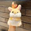 Llavero con colgante de conejo hámster, regalo, muñeco de peluche, mochila escolar, venta al por mayor, mini muñeca de trapo