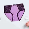 Bragas de Encaje Transfronterizas, Femeninas de Cintura Media, Entrepierna Cómoda de Algodón Puro, Calzones Transpirables de Talla Grande, Bragas de Felpa