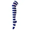 Medias Rayadas Estilo Japonés para Mujer Uniforme JK Estilo Preppy Medias Altas Efecto Adelgazante por Encima de la Rodilla Calcetas Rayadas de Talón Coloridas para Estudiantes