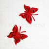 Nuevo Matrimonio Año Nuevo Vacaciones Cumpleaños Fondo de Pared Decoración de Fieltro Mariposas Adhesivos de Pared Decoraciones Rojas Huecas Tridimensionales