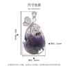 Venta al por mayor de comercio exterior cristal natural libélula colgante gota de diamante moda europea y americana simple joyería collar para hombres y mujeres