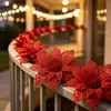 Folhas de Natal, Folha de Ouro, Folhas Persas, Acessórios de Flores de Natal, Folhas de Oliveira, Flores Plásticas, Flores de Natal, Galhos de Natal